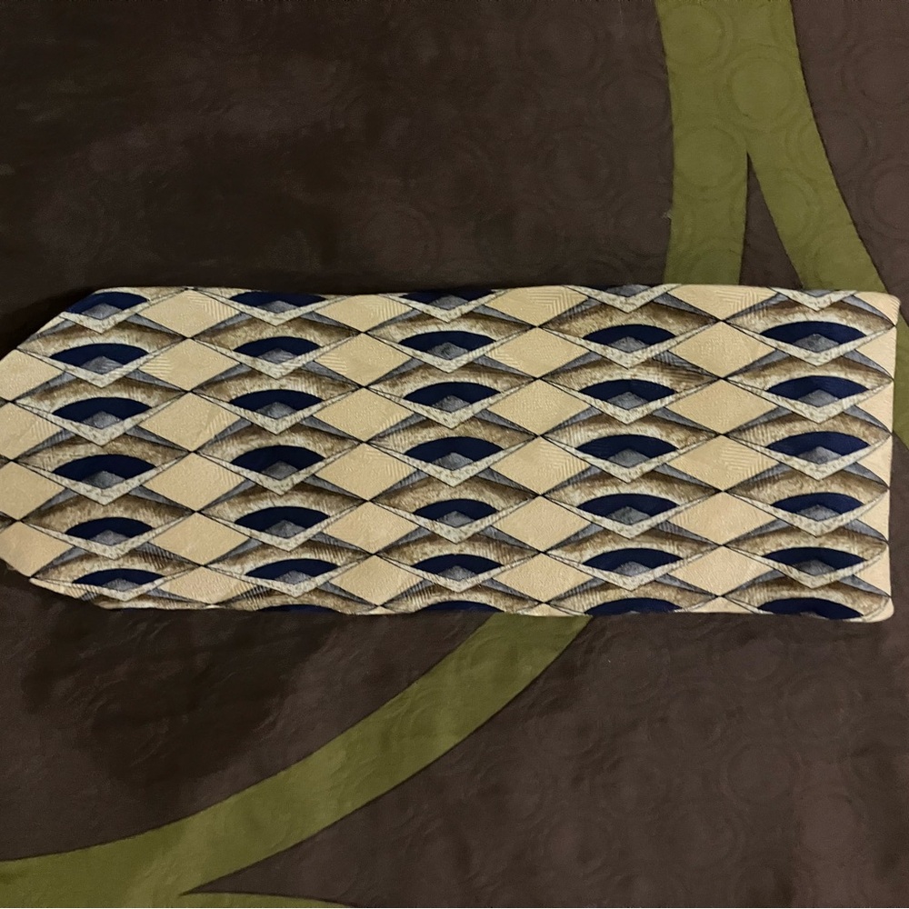 Elegant Blue and Cream Patterned Home Accent